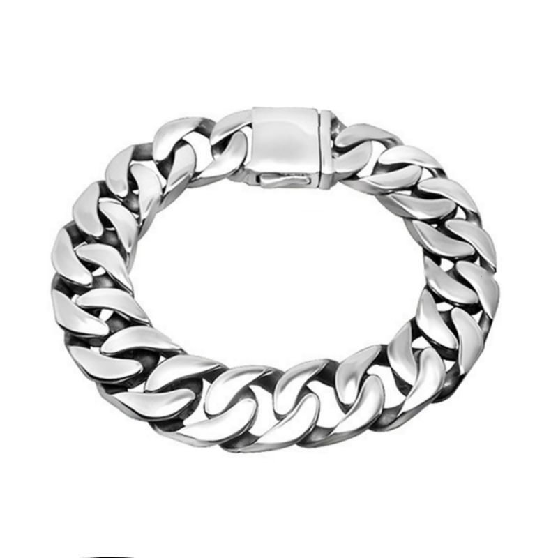 Men's stainless steel sales cuban link bracelet