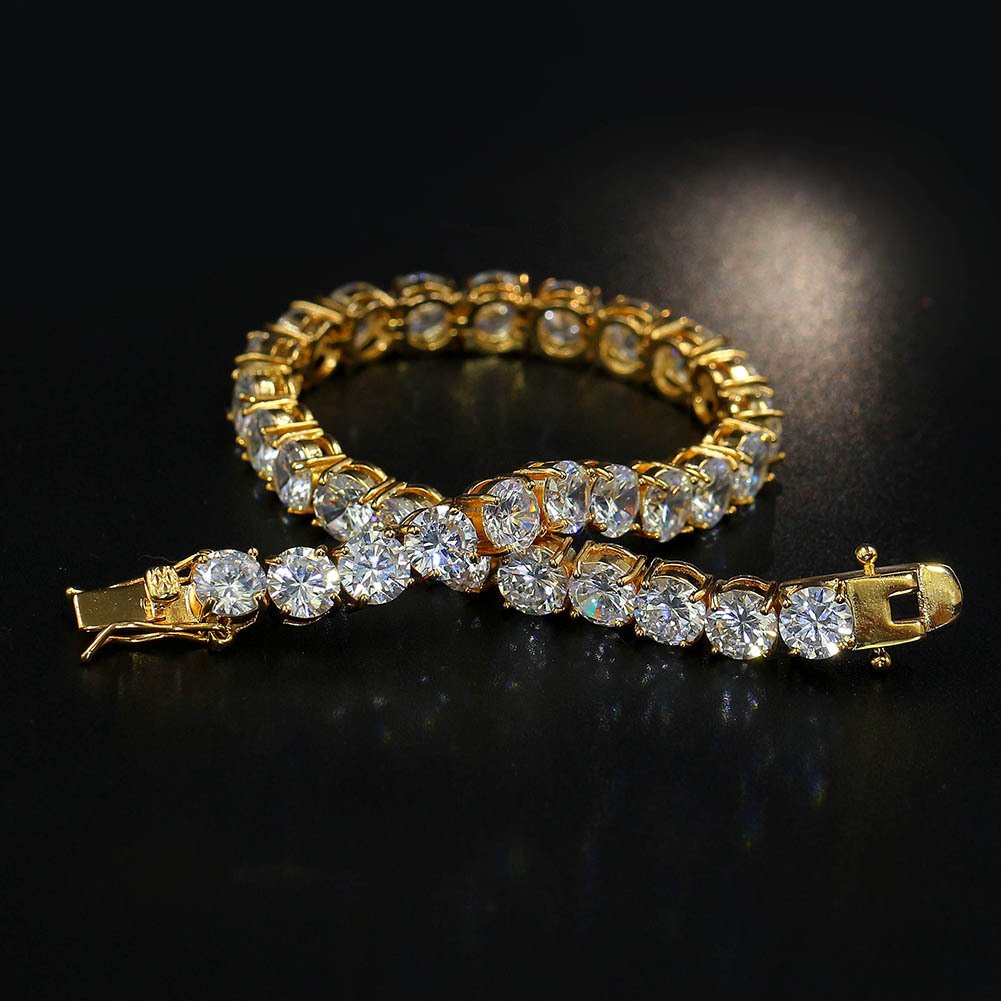 Tennis bracelet sale mens gold