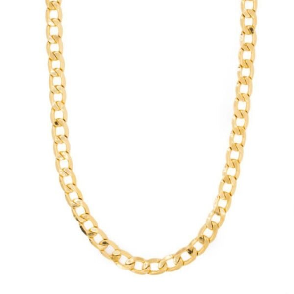 Gold Stainless 7mm Flat Cuban Curb Chain