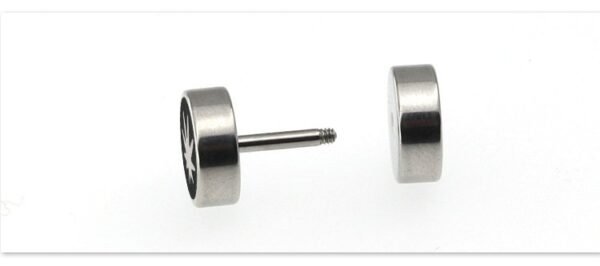 Simple Stainless Weed Screw Back Stud Earring - Image 5
