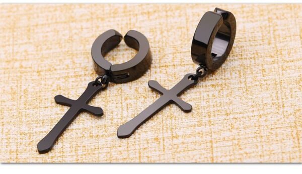 Rema Silver Stainless Steel Hoop Earrings (No Piercing) - Image 7