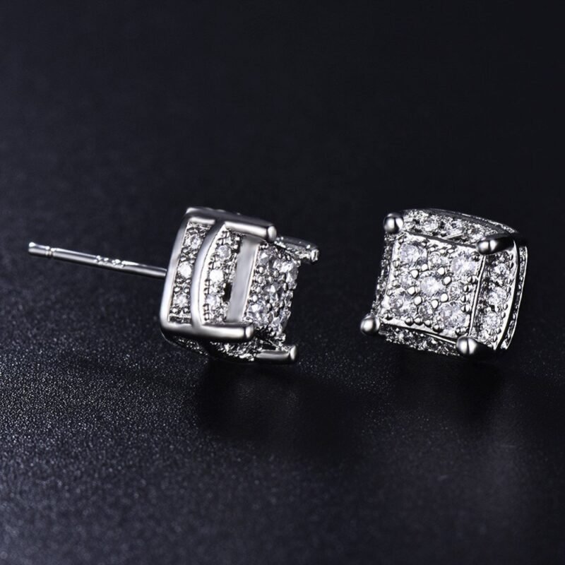 Buerel Micro Paved Diamond Stud Earring - Image 2