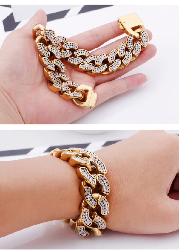20mm Big Iced Cuban Link Bracelet - Image 3