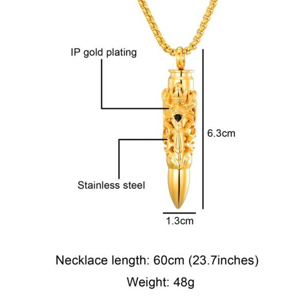Gold 3D Dragon Bullet Chain - Image 9
