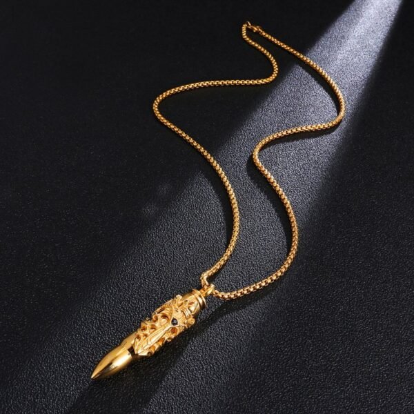 Gold 3D Dragon Bullet Chain - Image 3