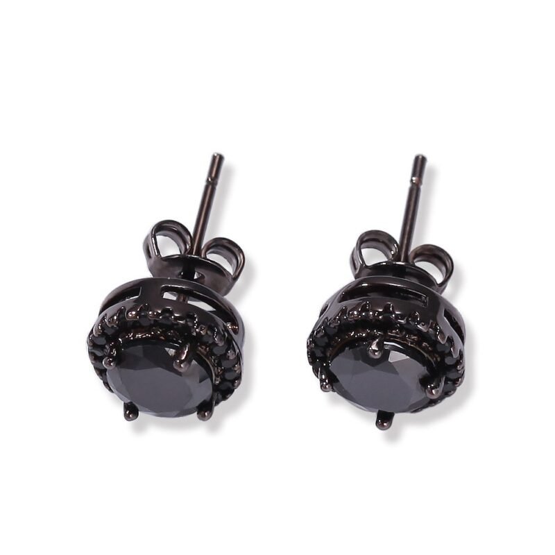 Simple Black Stone Earring for Guys - Image 4