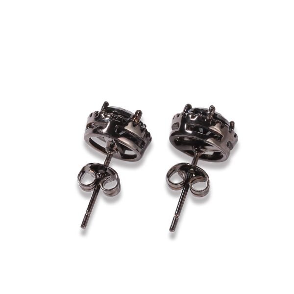 Simple Black Stone Earring for Guys - Image 3