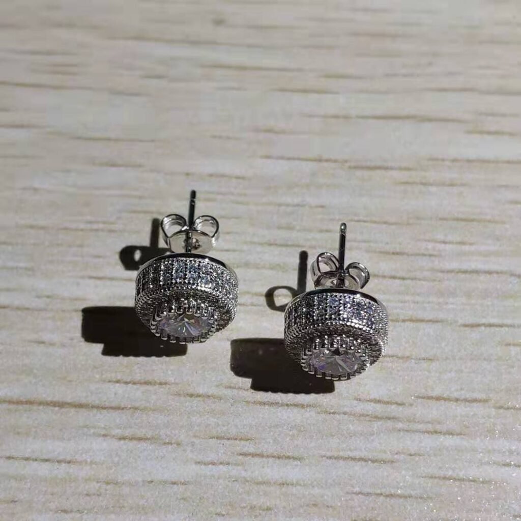 Doughboy Iced Dot Stud Earring - Image 3