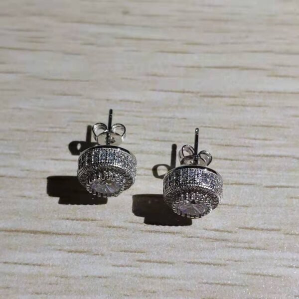 Doughboy Iced Dot Stud Earring - Image 3