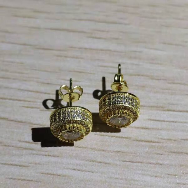 Doughboy Iced Dot Stud Earring - Image 2