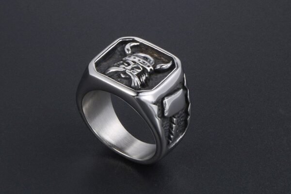 Dank Silver Ancient Warrior Ring - Image 5
