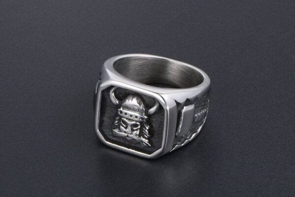 Dank Silver Ancient Warrior Ring - Image 3