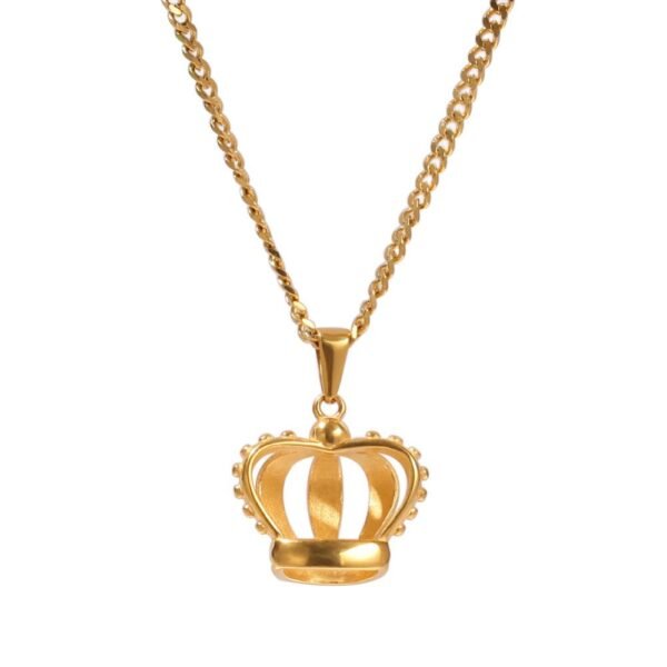 Gold Mini 2D Emperor Crown Chain - Image 5