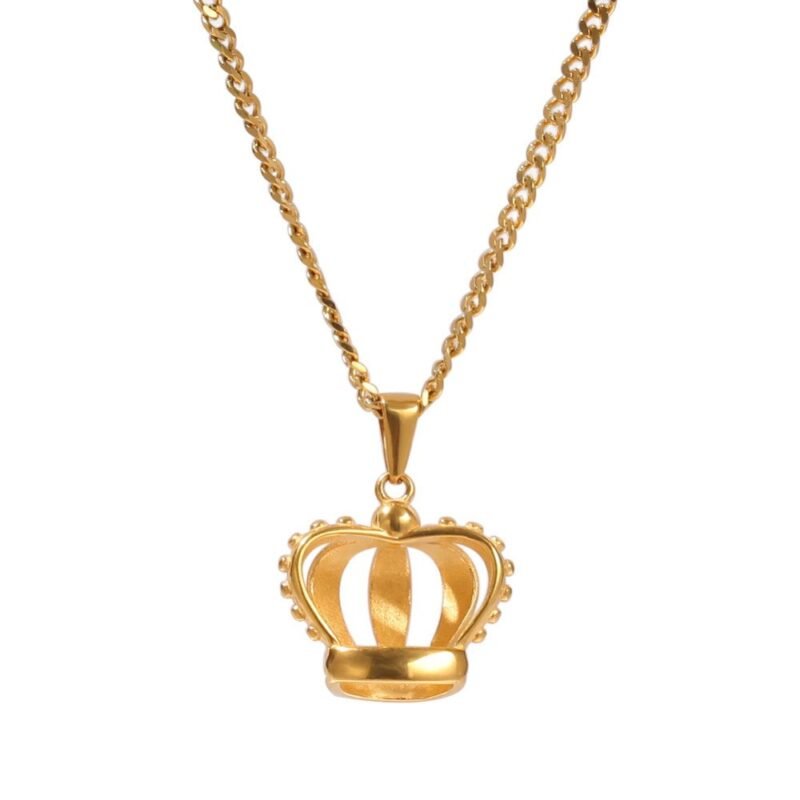 Gold Mini 2D Emperor Crown Chain - Image 5