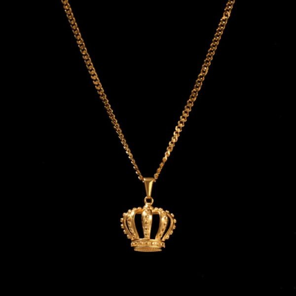 Gold Mini 2D Emperor Crown Chain - Image 6