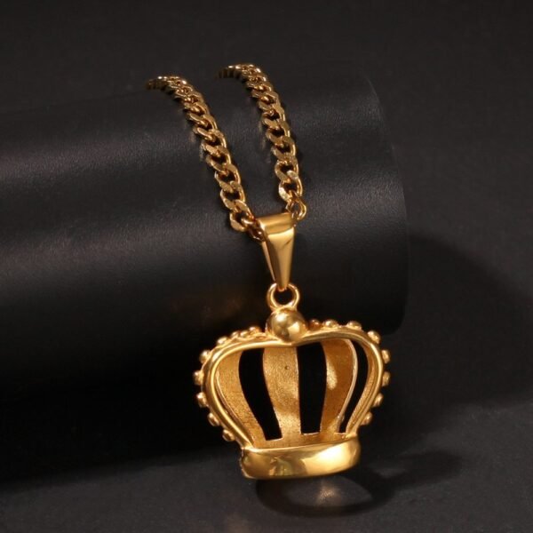 Gold Mini 2D Emperor Crown Chain - Image 11