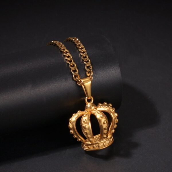 Gold Mini 2D Emperor Crown Chain