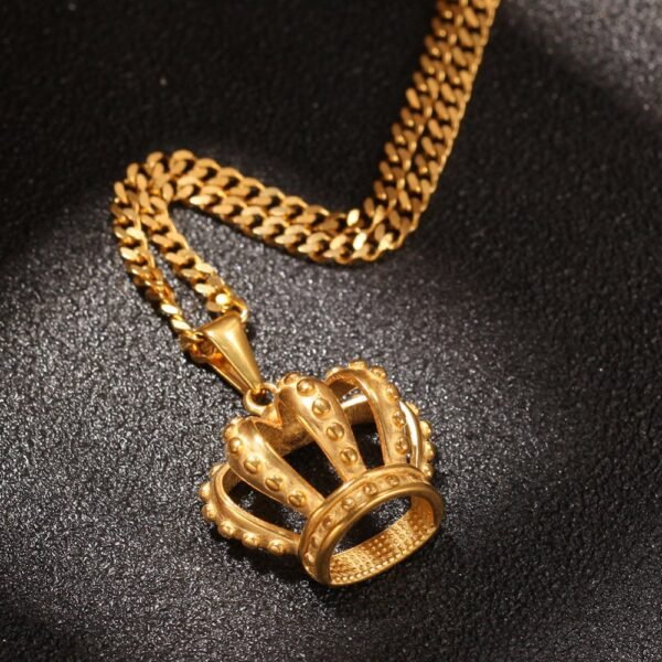 Gold Mini 2D Emperor Crown Chain - Image 9