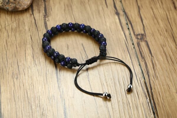 Volcanic Stone Knitted Adjustable Bracelet - Image 7