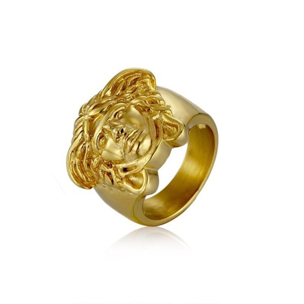 Classic Statement Versacie Medusa Ring - Image 2