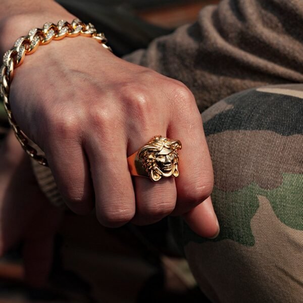 Classic Statement Versacie Medusa Ring