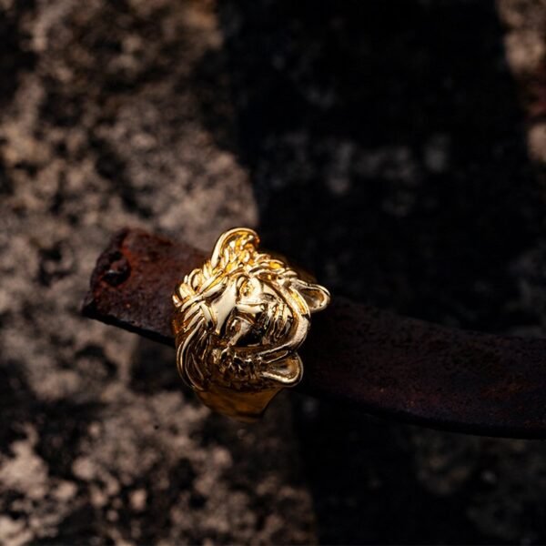 Classic Statement Versacie Medusa Ring - Image 4
