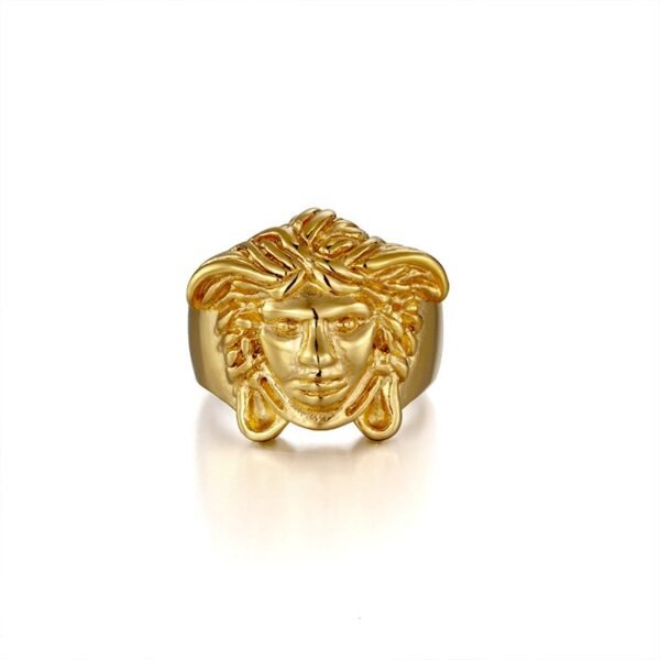 Classic Statement Versacie Medusa Ring - Image 7