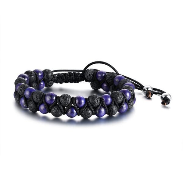 Volcanic Stone Knitted Adjustable Bracelet