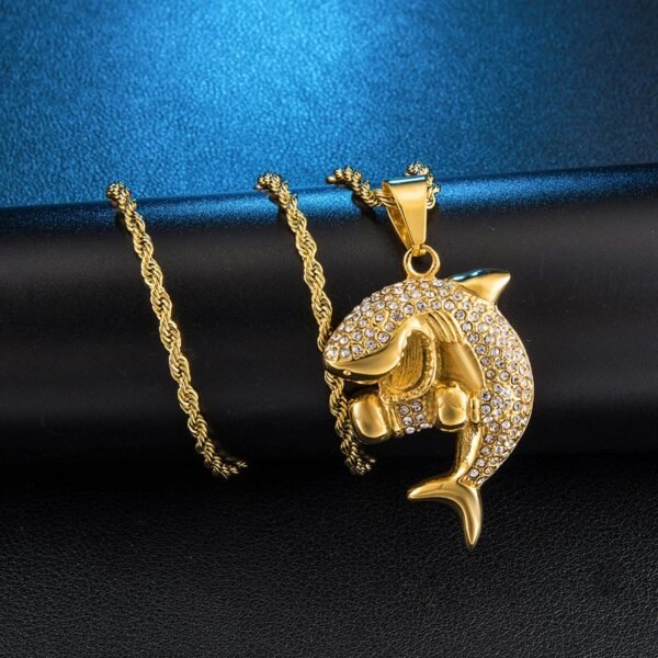 Iced Out 3D Shark Chain - Image 8