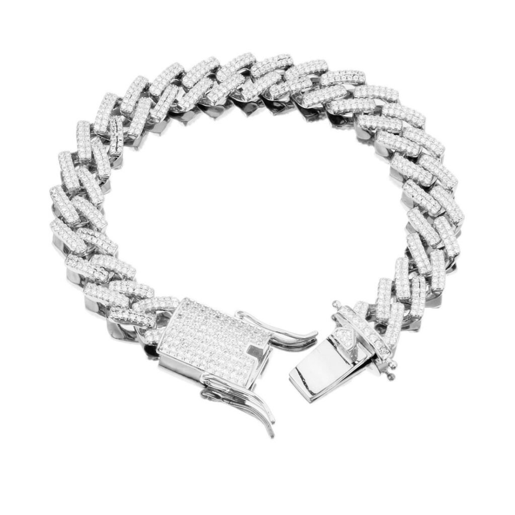 Iced Out Prong Miami Cuban Link Bracelet - Image 3
