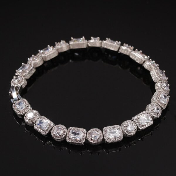 Iced Out Emerald-Round Cut Bracelet - Image 6