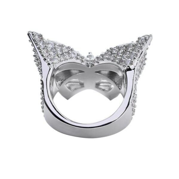 Iced Out Bagguette Butterfly Statement Ring - Image 4