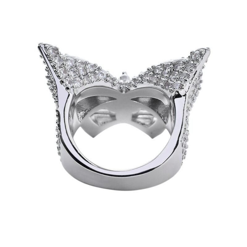 Iced Out Bagguette Butterfly Statement Ring - Image 4