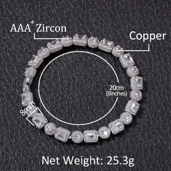 Iced Out Emerald-Round Cut Bracelet - Image 10