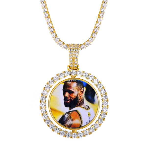 Customized Double side spinning Photo Pendant Chain - Image 5