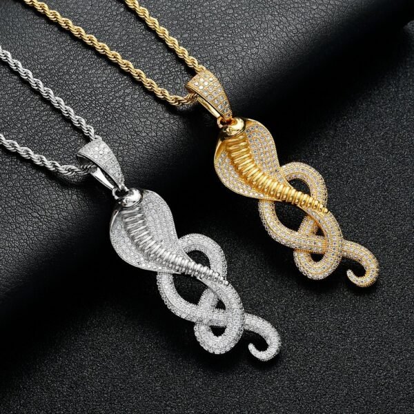 Silver Iced Out King Cobra Chain - Image 3