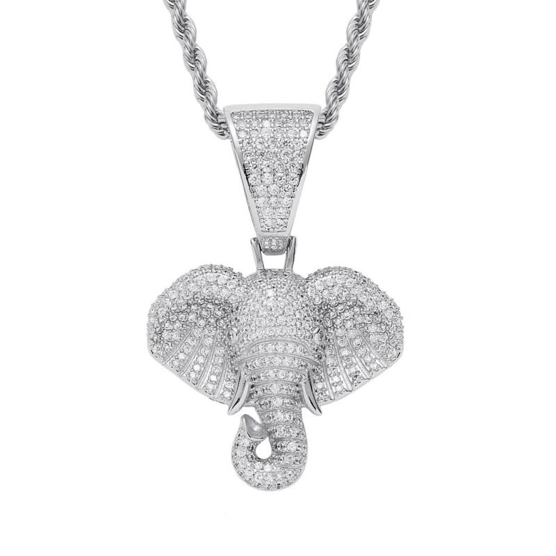 Iced Out Elephant Head Chain