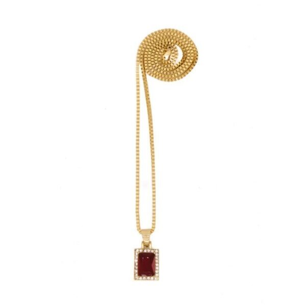 Gold Mini Red Ruby Diamond Chain - Image 5