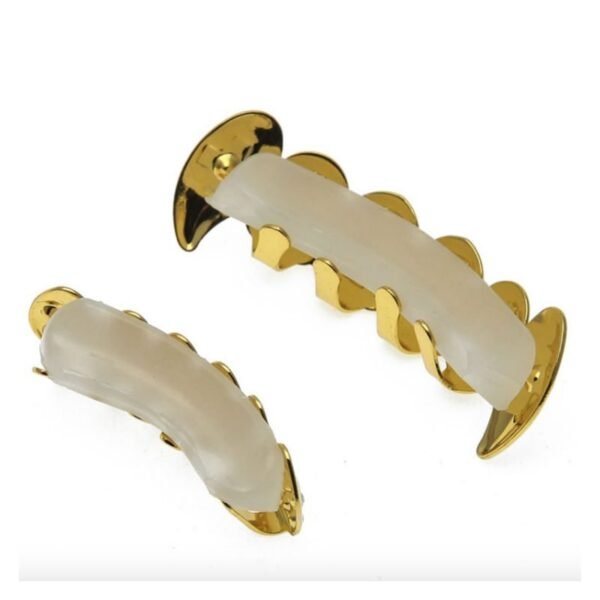 Iced Out Cross Gold Plated OG Tooth Grills - Image 3