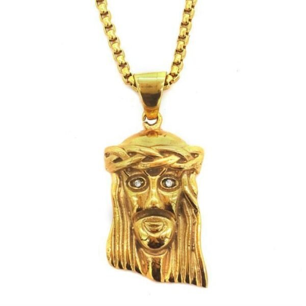 Gold Mini Jesus Piece Chain