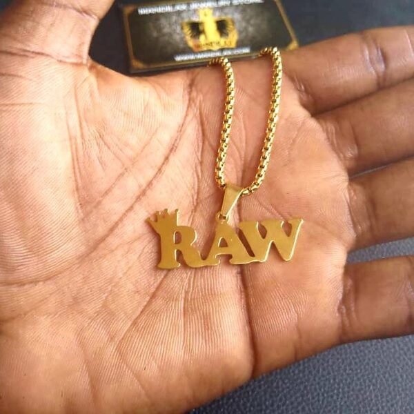 Customized Name Chain – Steel with Real Gold Plating - Image 2