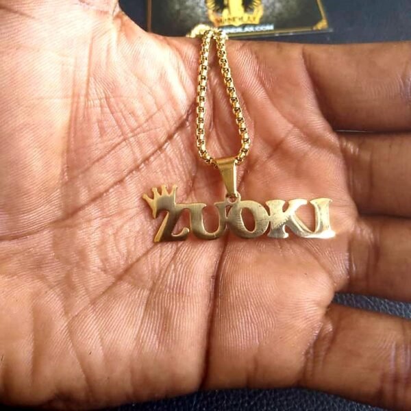 Customized Name Chain – Steel with Real Gold Plating - Image 7