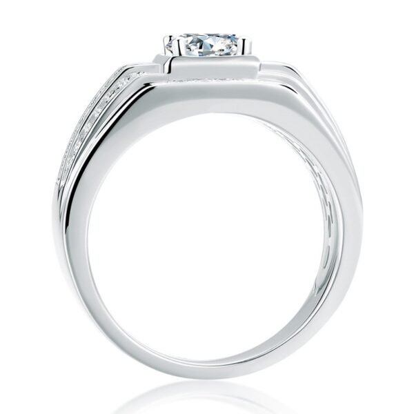 925 Silver Moisannite Diamond Ring | 18k White Gold Finish - Image 5