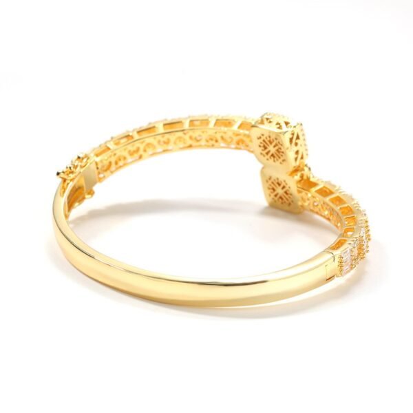 Iced Out Gold Baguette Bangle - Image 8