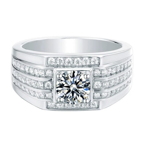 925 Silver Moisannite Diamond Ring | 18k White Gold Finish - Image 6