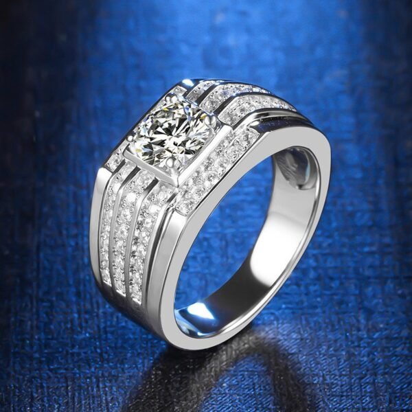 925 Silver Moisannite Diamond Ring | 18k White Gold Finish - Image 4