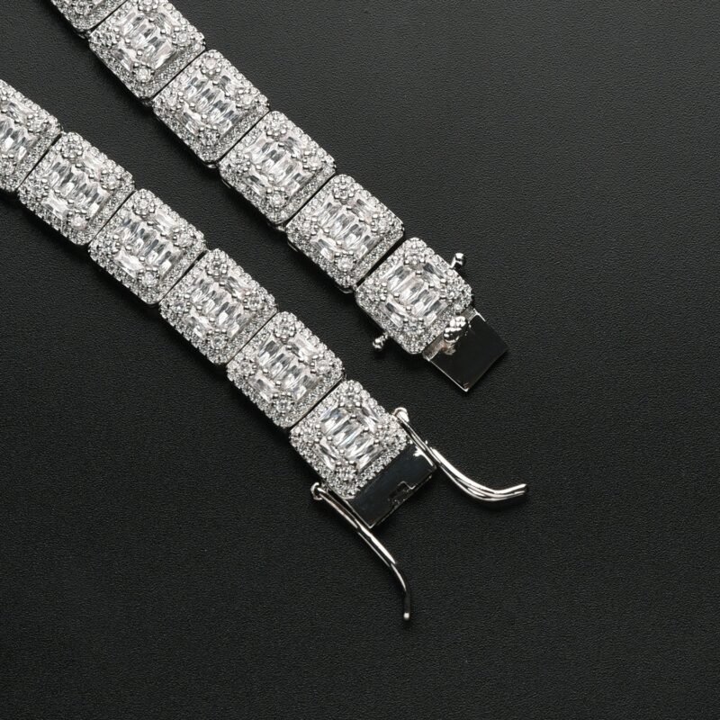 Iced Out Invisible Square Baguette Chain - Image 6