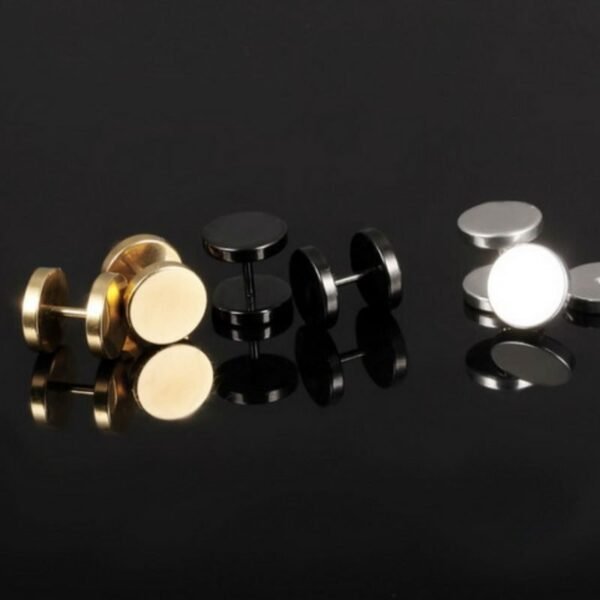 Onyx Screw Back Black Earring - Image 5