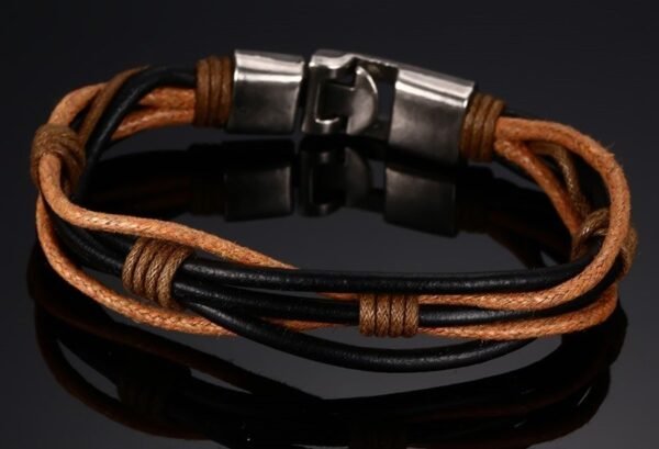 Retro Style Genuine Leather Bracelet - Image 5