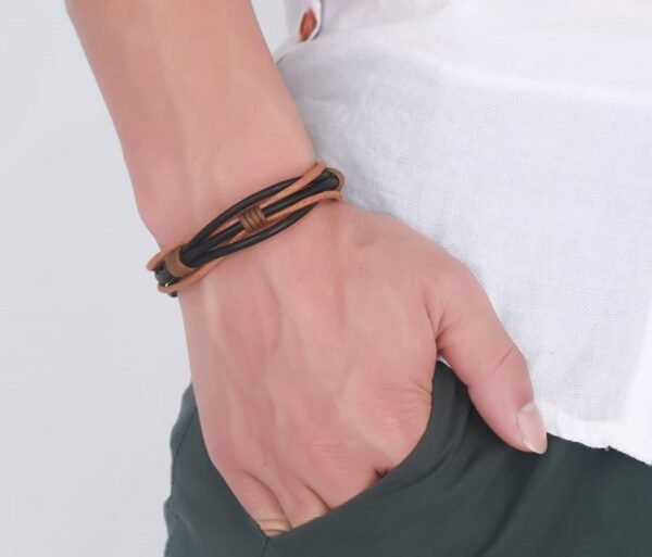 Retro Style Genuine Leather Bracelet - Image 7